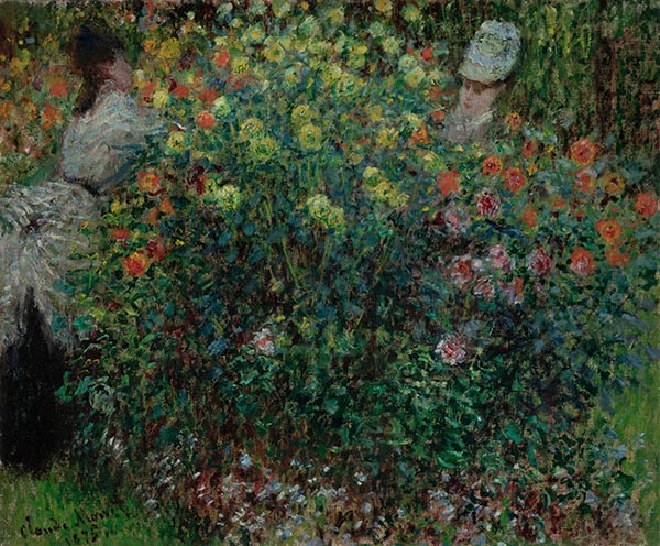 Women Amidst Flowers, 1875 | Claude Monet | Gemälde Reproduktion