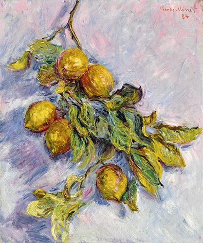 Zitronen auf einer Niederlassung, 1884 | Claude Monet | Gemälde Reproduktion