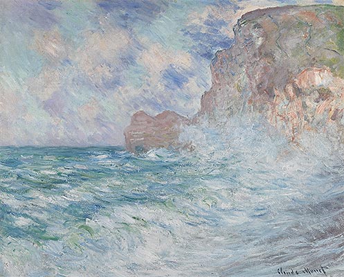 Etretat, Cliff and Upstream Gate, 1883 | Claude Monet