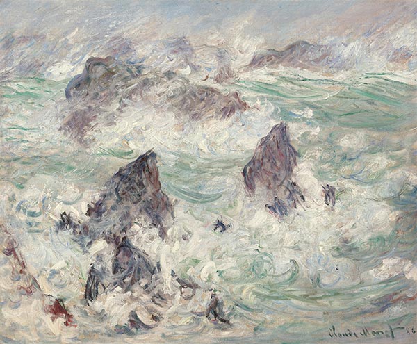 Sturm bei Belle-Ile, 1886 | Claude Monet | Gemälde Reproduktion