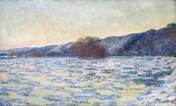 Eisschollen im Dämmerlicht, 1893 | Claude Monet | Gemälde Reproduktion