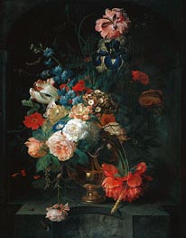 Stilleben mit Blumen, 1721 von Coenraet Roepel | Gemälde-Reproduktion
