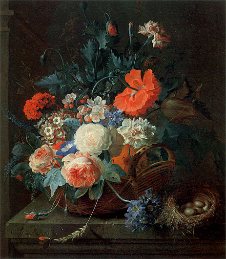 An Arrangement of Flowers in a Vase, 1724 | Coenraet Roepel | Painting Reproduction