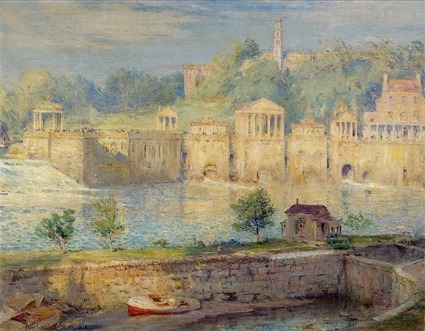 Old Waterworks, Fairmount, 1913 | Colin Campbell Cooper | Painting Reproduction