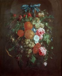 Still Life With Flowers, c.1660 by Cornelis de Heem | Painting Reproduction