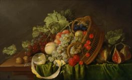 Still Life with a Basket of Fruit | Cornelis de Heem | Painting Reproduction