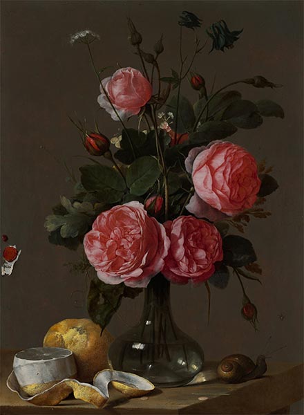 Floral Still Life, c.1670/90 by Cornelis de Heem | Painting Reproduction