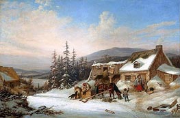The Habitant Farm, 1856 von Cornelius Krieghoff | Gemälde-Reproduktion