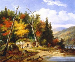 Lake Memphremagog, c.1860 von Cornelius Krieghoff | Gemälde-Reproduktion