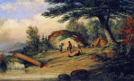 Indians Dancing, 1855 von Cornelius Krieghoff | Gemälde-Reproduktion