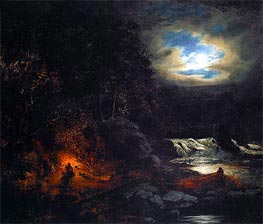 Portage near Falls of Grand'Mere, St. Maurice River, 1855 von Cornelius Krieghoff | Gemälde-Reproduktion