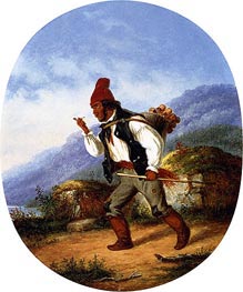 The Berry Seller, 1860 von Cornelius Krieghoff | Gemälde-Reproduktion