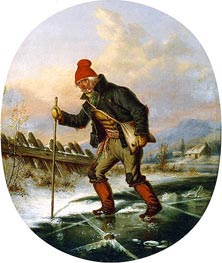 The Old Poacher, c.1860 by Cornelius Krieghoff | Painting Reproduction
