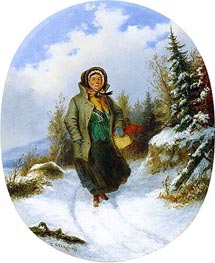 Going to Market, c.1860 von Cornelius Krieghoff | Gemälde-Reproduktion