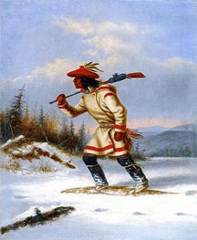 The Indian Hunter, 1866 by Cornelius Krieghoff | Painting Reproduction