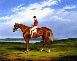 Fraser, with Mr. Miller Up, 1854 by Cornelius Krieghoff | Painting Reproduction