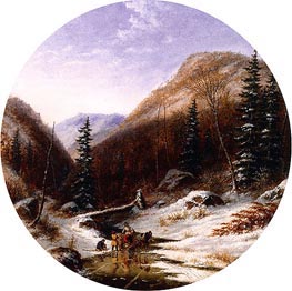 In the Jardin de Caribou, below Quebec, 1856 by Cornelius Krieghoff | Painting Reproduction