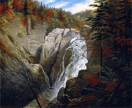The St. Anne Falls, 1855 by Cornelius Krieghoff | Painting Reproduction