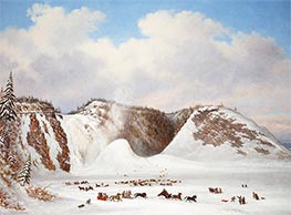 Montmorency Falls, 1853 by Cornelius Krieghoff | Painting Reproduction