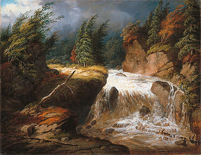 The Passing Storm, Saint-Ferreol , 1854 by Cornelius Krieghoff | Painting Reproduction
