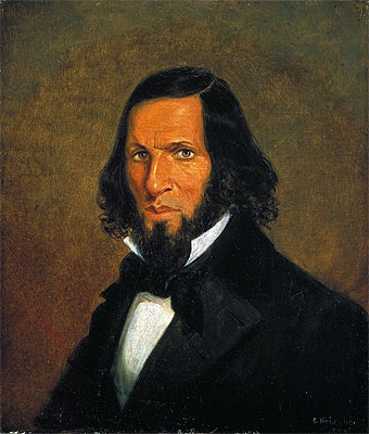 Self-Portrait, 1855 | Cornelius Krieghoff | Gemälde Reproduktion