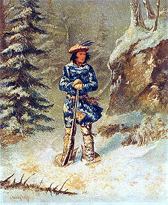 Zweifel am Weg, 'Irokesen'-Indianer | Cornelius Krieghoff | Gemälde Reproduktion