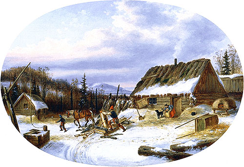 Settler's House, Laval | Cornelius Krieghoff | Painting Reproduction