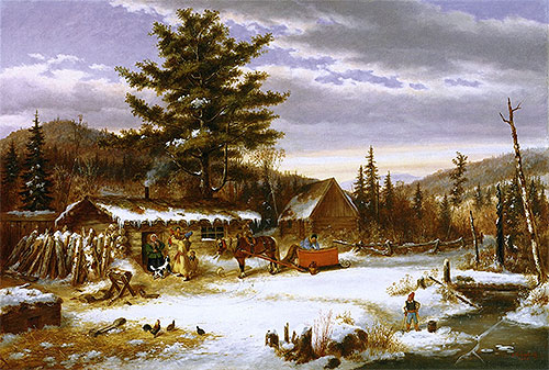Habitant Returning from Market, 1863 | Cornelius Krieghoff | Painting Reproduction