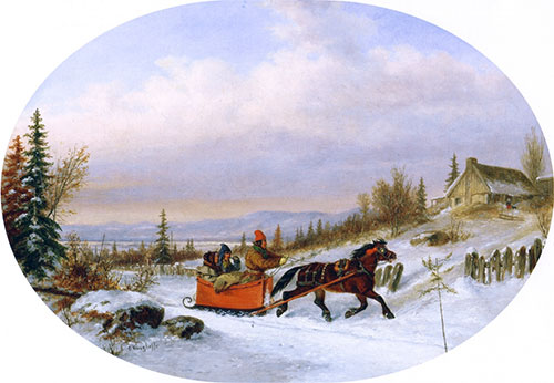 Habitants Returning from Town | Cornelius Krieghoff | Painting Reproduction