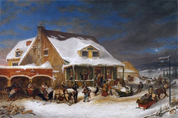 After the Ball, Chez Jolifou, 1856 | Cornelius Krieghoff | Gemälde Reproduktion