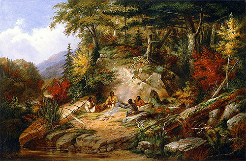 Chippewas on Lake Superior | Cornelius Krieghoff | Painting Reproduction