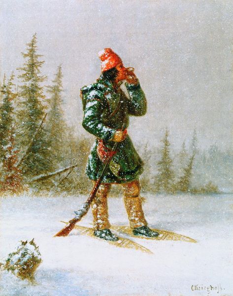 Calling the Moose, c.1860 | Cornelius Krieghoff