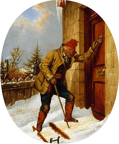 Pour le Bon Dieu, 1859 | Cornelius Krieghoff | Gemälde Reproduktion