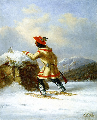 Lorette Caribou Hunter, 1862 | Cornelius Krieghoff | Gemälde Reproduktion