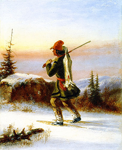 The Trapper, c.1855 | Cornelius Krieghoff | Gemälde Reproduktion