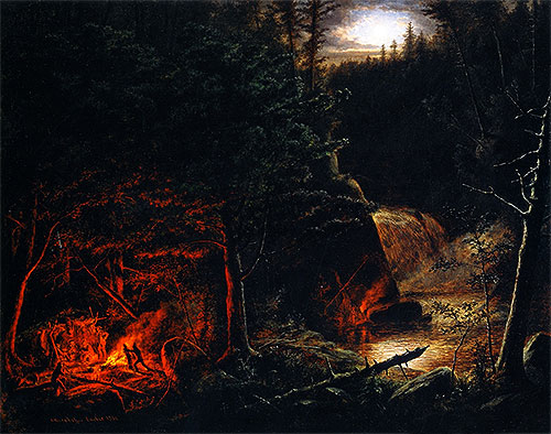 Sportsmen at Jacques Cartier Falls | Cornelius Krieghoff | Painting Reproduction