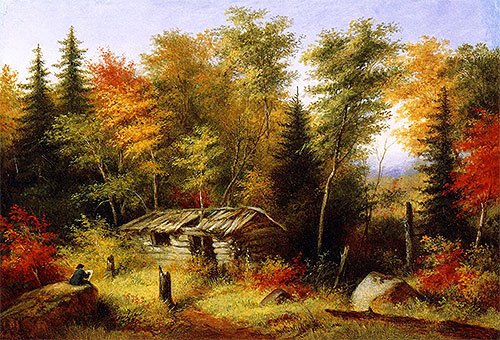 The Artist Painting | Cornelius Krieghoff | Painting Reproduction