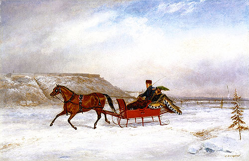 Lt. Alfred Torrens and His Wife in Front of the Citadel | Cornelius Krieghoff | Painting Reproduction