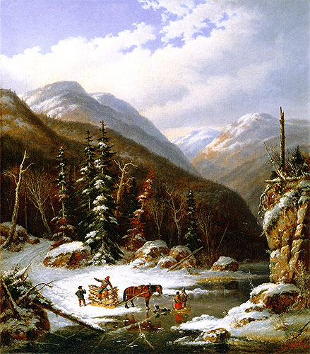 In the Jardin de Caribou, 50 Miles below Quebec, 1861 | Cornelius Krieghoff | Gemälde Reproduktion