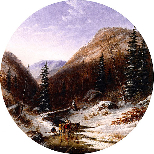 Im Jardin de Caribou, unterhalb von Quebec | Cornelius Krieghoff | Gemälde Reproduktion