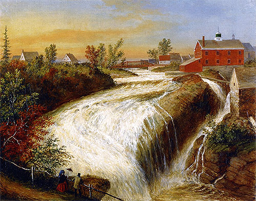 Wasserfälle von Lorette, nahe Quebec, 1854 | Cornelius Krieghoff