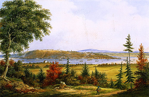 Quebec from Pointe-Lévis, 1853 | Cornelius Krieghoff | Gemälde Reproduktion