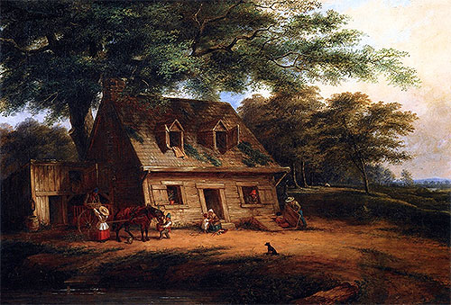 Cottage, St. Anne, c.1850 | Cornelius Krieghoff | Gemälde Reproduktion