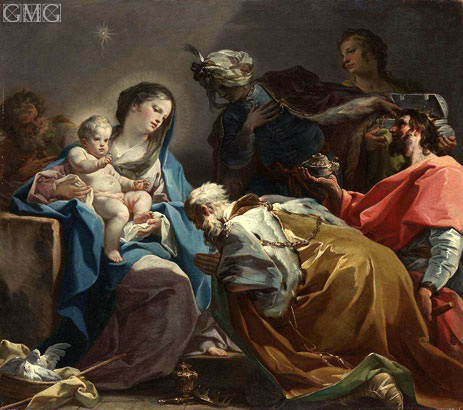 Adoration of the Magi, c.1725 by Corrado Giaquinto | Painting Reproduction