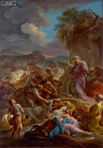 Moses Striking the Rock, c.1743/44 | Corrado Giaquinto | Gemälde Reproduktion