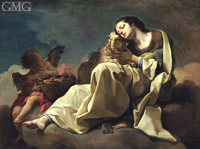 Saint Agnes, n.d. by Corrado Giaquinto | Painting Reproduction