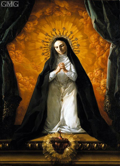 Saint Margaret Mary Alacoque Contemplating the Sacred Heart of Jesus, c.1765 | Corrado Giaquinto | Painting Reproduction