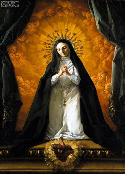 Saint Margaret Mary Alacoque Contemplating the ..., c.1765 by Corrado Giaquinto | Painting Reproduction