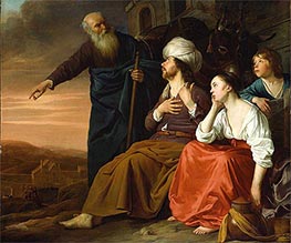 The Laborer of Gibea Offering Hospitality to the Levite and His Wife, Undated by Daniel Jansz Thievaert | Painting Reproduction
