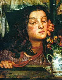 Girl at a Lattice, 1862 by Rossetti | Painting Reproduction